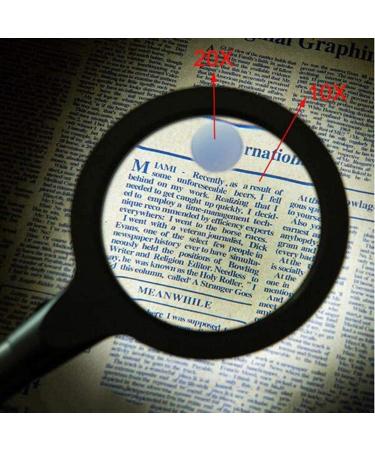 Lightweight Magnifying Glass Hand-Held Portable 10X 20X Magnifying Glass with 12Led Light Suitable for Old People to Read Watch Repair Handicrafts Lofty Ambition - Buy Online on GoSupps.com