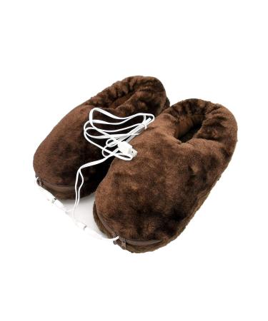 Heated Slippers Heating Insole Heated Pad for Foot Warmer Cold Relief Winter Black-S
