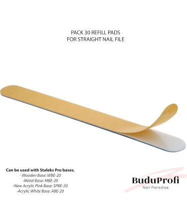 Staleks Disposable Files for Straight Nail Files (Soft Base) EXCLUSIVE 20 (30 Pieces) (DFEX-20-240 Grain) - Buy Online on GoSupps.com