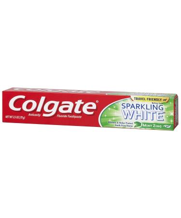 Colgate Sparkling White Gel Toothpaste 2.5 oz - Mint Zing (Pack of 6) | International Shipping Available - Buy Online on GoSupps.com