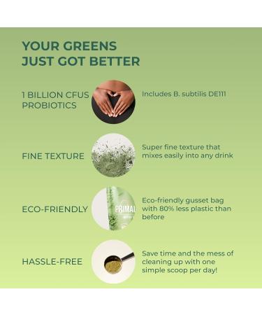 Primal Creatine Powder + Super Greens Powder Bundle | 2-Pack | Build Strength Boost Recovery & Support Wellness | 30 Servings Each - Buy Online on GoSupps.com