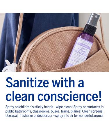 Dr. Bronner's Organic Lavender Hand Sanitizer Spray 2oz 2-Pack - Cleanses, Sanitizes & Moisturizes without Harsh Chemicals - Buy Online on GoSupps.com