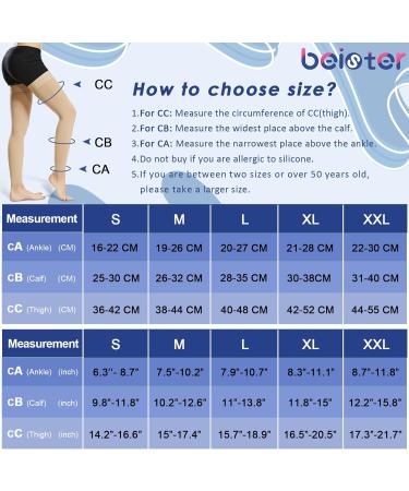 Beister 15-20 mmHg Medical Compression Stockings for Women & Men | Edema Socks Without Foot Silicone Band Varicose Veins Support | Long Class 1 DVT Flight Beige - Buy Online on GoSupps.com