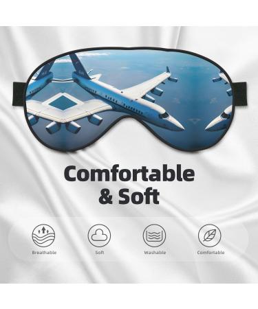 Airplanes Print Double-Sided Eye Mask | Soft Light-Blocking Sleep Mask for Restful Sleep | Shop Worldwide - Buy Online on GoSupps.com