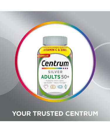 Centrum Silver Adult Multivitamin / Multimineral Supplement Tablet Vitamin D3 Age 50+ (220 Count) - Buy Online on GoSupps.com