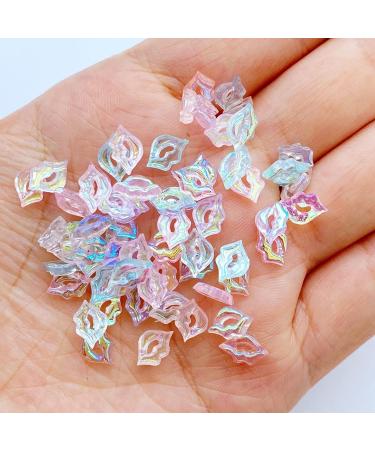 100 PCS 3D Lips Charms Kawaii Nail Rhinestones - Valentine's Day Nail Art Decoration - Buy Online on GoSupps.com