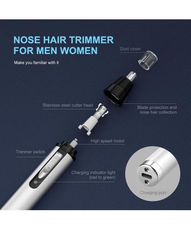 Ginity Nose Hair Trimmer 2023 - Professional USB Rechargeable Trimmer for Men & Women - Painless Dual Edge Blades - IPX7 Waterproof - Easy Cleansing - Nasal Clipper - Buy Online on GoSupps.com