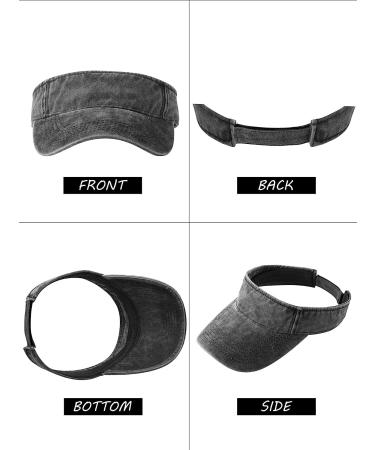 4-Piece Adjustable Sun Visor Hat for Men and Women - Multicolored Athletic Visor - Buy Online on GoSupps.com