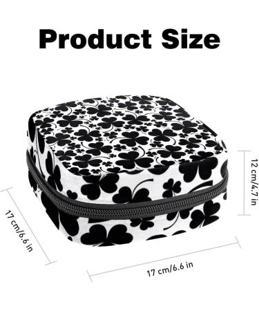 Sanitary Napkin Storage Bag - St. Patrick's Day Clover Menstrual Cup Pocket | Portable Women's Bandages & Feminine Period Essentials - Buy Online on GoSupps.com