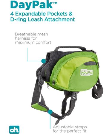 Outward Hound DayPak Green Dog Saddleback Backpack Medium Green M (Pack of 1) - Buy Online on GoSupps.com