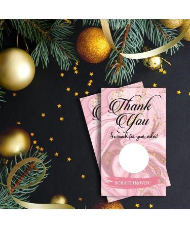 Hafhue 50 Pack Thank You Blank Gift Certificate Scratch Off Cards for Small Business Spa Gold - Buy Online on GoSupps.com
