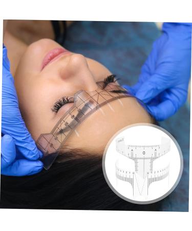 Mikinona 10pcs Eyebrow Design Ruler Clear Stickers Makeup Tools Nose Bridge Measuring Ruler Shaping Stencil - Buy Online on GoSupps.com