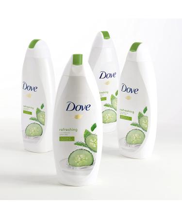 Dove Refreshing Body Wash - Cucumber & Green Tea, 22 oz (4 Count) | Revitalizes & Nourishes Skin, Eliminates Bacteria - Buy Online on GoSupps.com
