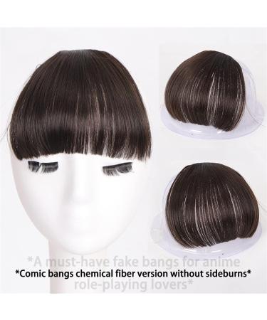Bangs Hair Clip Hair Clip in Bangs Thick Flat Hairpieces Fringe Bangs Synthetic Fake Clip in Natural Neat Bangs Invisible one Piece Hair for Daily Wear Popular Cosplay Bangs Clip in Hair (Color : 2-3 2-33 - Buy Online on GoSupps.com