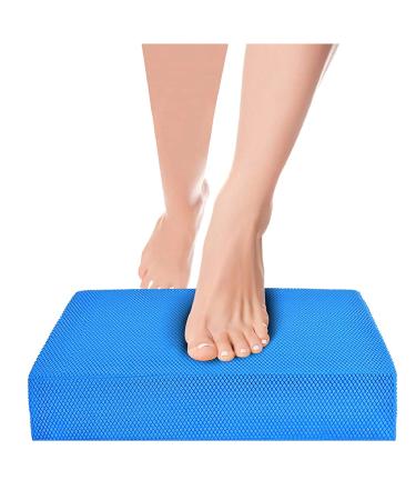 Balance Pad, Small Balance Board Foam Pads, Yoga Mat Board Physical Therapy Pads, Knee Cushioned Boards Mat for Balancing Exercises, Women Kid Fitness Training Yoga Mats, Training Pads 12X9.4X2.4 inch Blue 12.2Lx9.1Wx2.4H inch