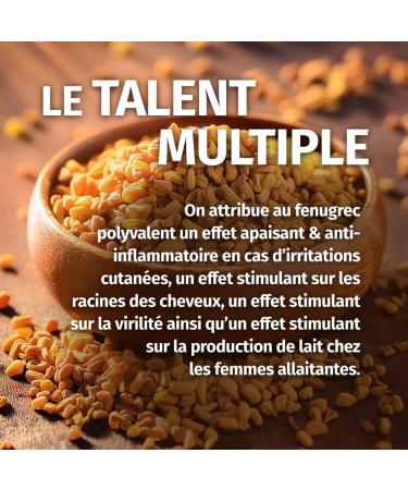 Fenugrec Gelule - Haute dose: 2600mg avec 50% de saponines - V g talien Test en laboratoire Sans lactose Sans gluten - 240 capsules - Green Naturals  - Buy Online on GoSupps.com