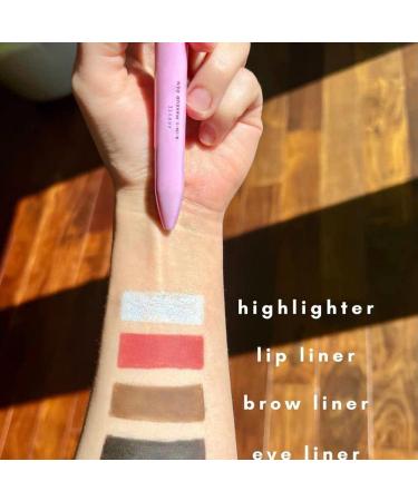 4 in 1 Makeup Touch Up Makeup Multifunctional Waterproof Eye Makeup Lip Liner Eyebrow Pencil Highlighter for Women Girls - Buy Online on GoSupps.com