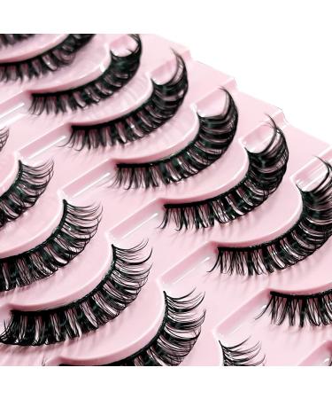 CNMTCCO 10 Pairs Russian Strip False Eyelashes - Natural Fluffy Wispy D Curly Faux Mink Lashes - Reusable Fake Lashes for Fashionable Eyes - Buy Online on GoSupps.com