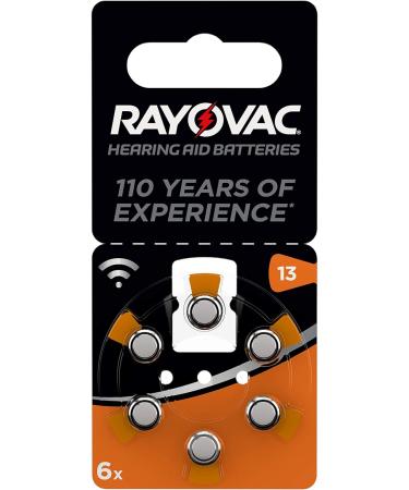 Rayovac Acoustic Zinc Air Hearing Aid Batteries Size 13 AU Orange Tab Pack of 60 1 Count (Pack of 60) 13 orange Batteries - Buy Online on GoSupps.com
