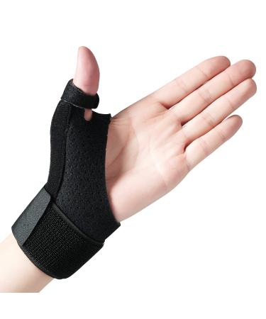 Compression Reversible Thumb & Wrist Stabilizer Splint for BlackBerry Thumb Trigger Finger Pain Relief Tendonitis Sprained Carpal Tunnel Stable Lightweight Breathable One Size Left