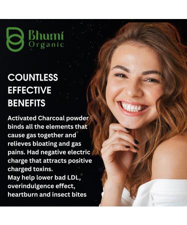 Bhumi Organic Coconut Based Activated Charcoal 500 mg 60 Veg.Capsules  - Buy Online on GoSupps.com