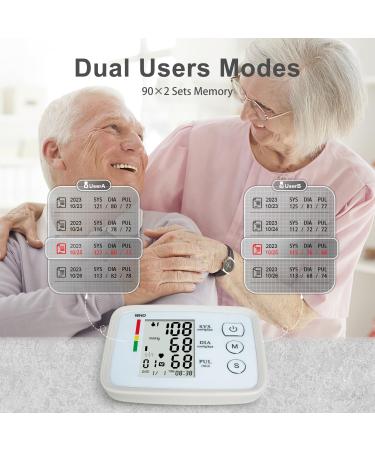 Buy Accurate Upper Arm Blood Pressure Monitor for Home Use - Adjustable Cuff Two User Mode Non-Rechargeable - Buy Online on GoSupps.com
