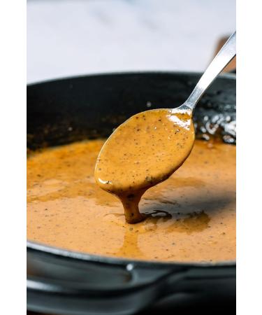 Peppercorn Sauce 4 pack sachets (4x75g) A rich peppery cream sauce with cracked black pepper and crushed green peppercorns.Resturant Quality sauce. Essential Cuisine - Buy Online on GoSupps.com