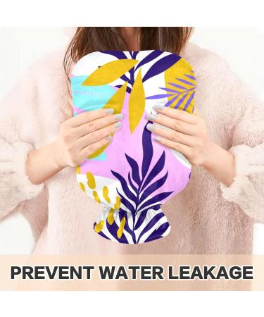 NAANLE 2L Hot Water Bottle with Abstract Hawaii Flower Cover - Pain Relief & Warmth for Back Hands and Feet - Buy Online on GoSupps.com