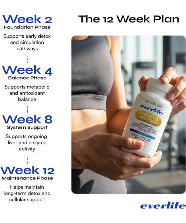 Everlife Spike Protein & Liver Detox Support Supplement - Liposomal Curcumin with NAC Quercetin Bromelain & Buffered Vitamin C Circulation Antioxidant & Immune Support Blend 150 Capsules - Buy Online on GoSupps.com