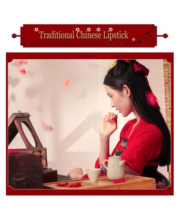 Traditional Chinese Lipstick Set | 12 PCS Ancient Style Matte Rouge with Non-Stick Cup & Red Storage Box - Long-Lasting Makeup - Buy Online on GoSupps.com