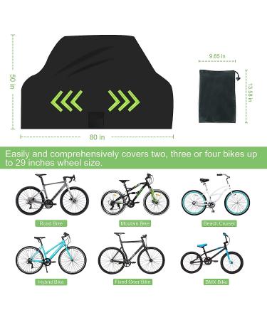 420D Heavy Duty Ripstop Bike Cover for 2-4 Bicycles - Waterproof Outdoor Storage for Car, Truck, RV, SUV - All Seasons Protection - Buy Online on GoSupps.com