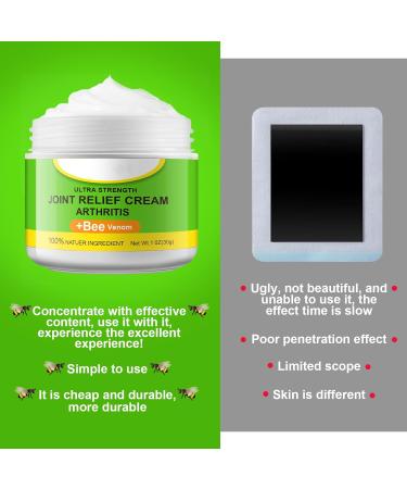 Bee Venom Cream for Arthritis Bee Venom Cream for Bone Pain Relief and Muscle Recovery Natural Bee Venom Gel Pain and Bone Healing Cream 30g-2PACK (60g) - Buy Online on GoSupps.com