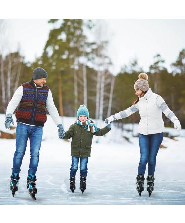 MammyGol Adjustable Ice Skating Shoes for Kids - Gray Blue Hockey Lace-Up Skate (Size L/XL) - Beginner Ice Skates for Boys and Girls - Buy Online on GoSupps.com