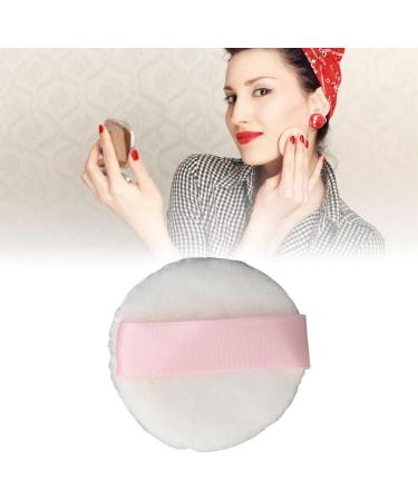 Makeup Powder Puff Small Portable Face Powder Puff 2.4 Inch Diameter Ribbon Band Raised Pile for Salon - Buy Online on GoSupps.com