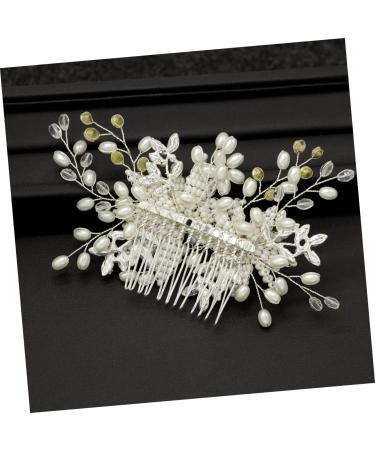 Housoutil Crystal Hair Clips Rhinestone Barrettes Pearl Hair Comb Diy Wedding Hair Accessories Bride Hairstyles Wedding Headpiece for Bride Wedding Hair Clips Crystal Hair Comb Women Hairpin - Buy Online on GoSupps.com