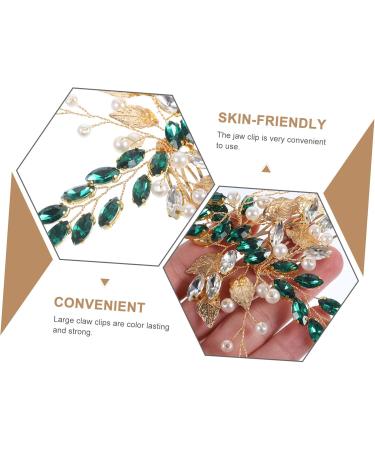 Didiseaon Wedding Headpiece Silver Leaf Tiara Womens Headpiece Bridal Hair Clip Hair Clip for Wedding Girl Headpiece Rhinestone Hair Clips Metal Bride Hair Comb Glass - Buy Online on GoSupps.com