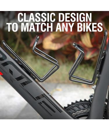 MARQUE Bike Water Bottle Holder - Lightweight Aluminum Alloy Cage for Road and Mountain Bikes - 2 Pack, Black - Buy Online on GoSupps.com