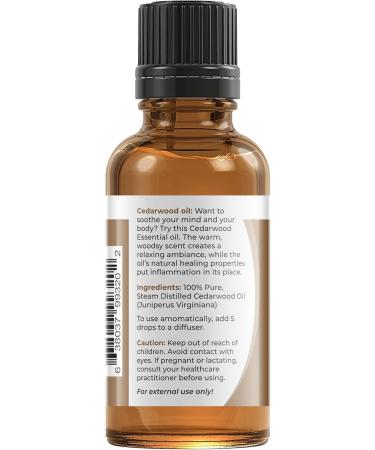 Viva Doria 100% Pure Cedarwood Essential Oil 30 mL - Therapeutic Grade Virginia Cedarwood Oil for Aromatherapy & Wellness - Buy Online on GoSupps.com