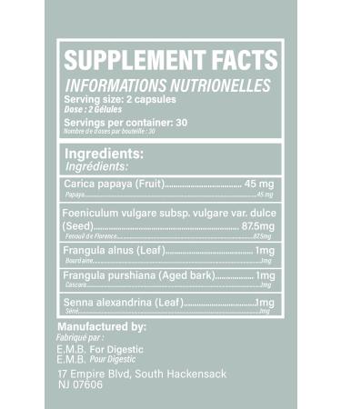 Digestic - Natural Laxative for Constipation Relief, Stool Softener for Bloating and Gas - 1 Bottle - Buy Online on GoSupps.com