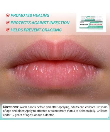 ishancare Cold Sore Treatment Cream Fast Relief Soothing Moisture Portable & Hypoallergenic Formula for Healthy Lips 0.36oz(10g) - Buy Online on GoSupps.com