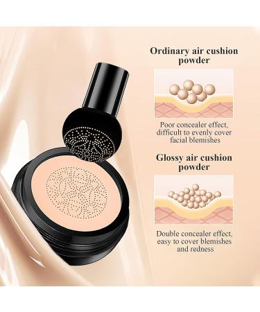 Mushroom Head Air Cushion CC Cream - BB Cream Foundation Moisturizing Concealer Full Coverage Waterproof Even Skin Tone Makeup Base (Buff Beige - Buy Online on GoSupps.com