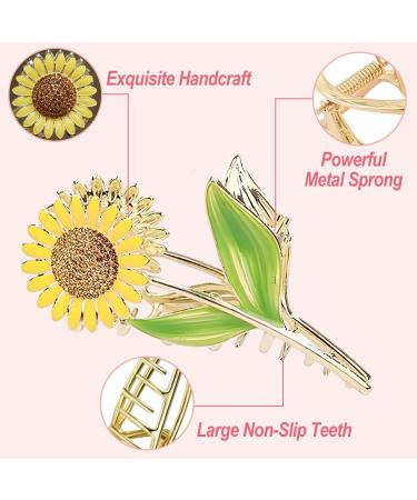 6 Pcs Cute Large Tulip Flower Metal Hair Claw Clips | NonSlip Strong Hold Barrettes for Women and Girls with Long Hair | Fashion Hair Accessories (A Style) - Buy Online on GoSupps.com