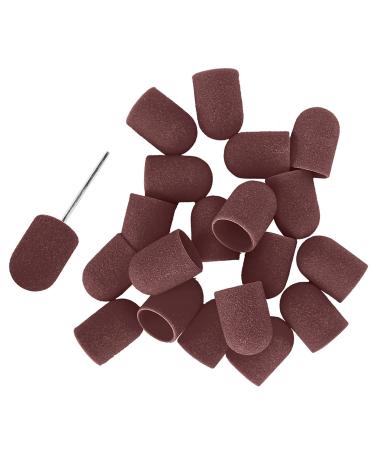 Nail Art Sanding Cap Nail Drill Bits Polishing Grinding Sanding Bands Set Nail Sanding Bands for Nail Drill Bits for Nail Drill Bits Nail Art Sanding Cap Nail Drill Bits Polishing Grinding(Brown)