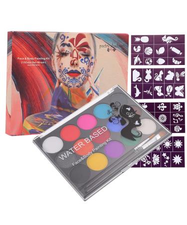 Buy FOMIYES Halloween Face Paint Kit - 2 Sets of Oil Paints & Brushes for Special Effects Makeup | Child-Friendly Festival Supplies - Buy Online on GoSupps.com