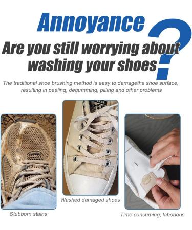White Trainer Cleaner Sneaker Cleaner 200ml Shoe Cleaning Foam with Brush Towel and Sponge Shoe Cleaning Kit for Removing Stains and Dirt Shoe Whitener for Trainers Leather and Casual Shoe - Buy Online on GoSupps.com