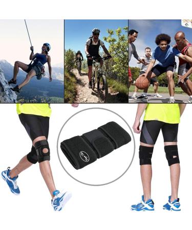 Hually Kniebandage - Adjustable Knee Protectors with Velcro & Patellar Opening for Sports & Daily Use - Unisex Knee Support in Black - Buy Online on GoSupps.com