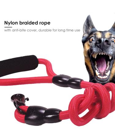 Double Dog Leash for 2 Dogs | 360 Rotatable Adjustable & Padded | Ideal for Small & Medium Breeds - Red - Buy Online on GoSupps.com