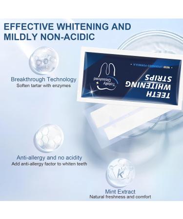Lunaanda Whitening Teeth Whitening Strips professional teeth whitening strips 21 treatments whitening strips mint flavor quickly remove all stains - Buy Online on GoSupps.com