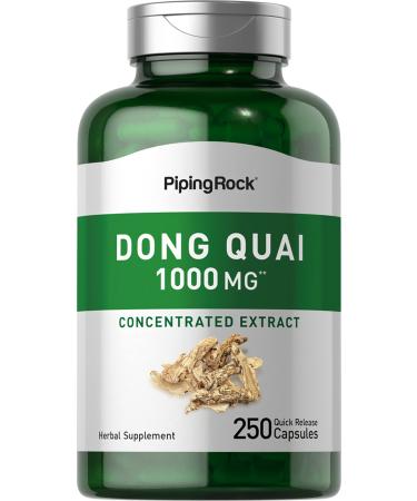 Piping Rock Dong Quai Capsules 1000mg | 250 Capsules | Herbal Supplement | Dong Quai Root Extract | Non-GMO, Gluten Free