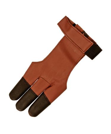 elTORO Traditional Shooting Gloves Tradition (Brown-Black) Archery (XS)